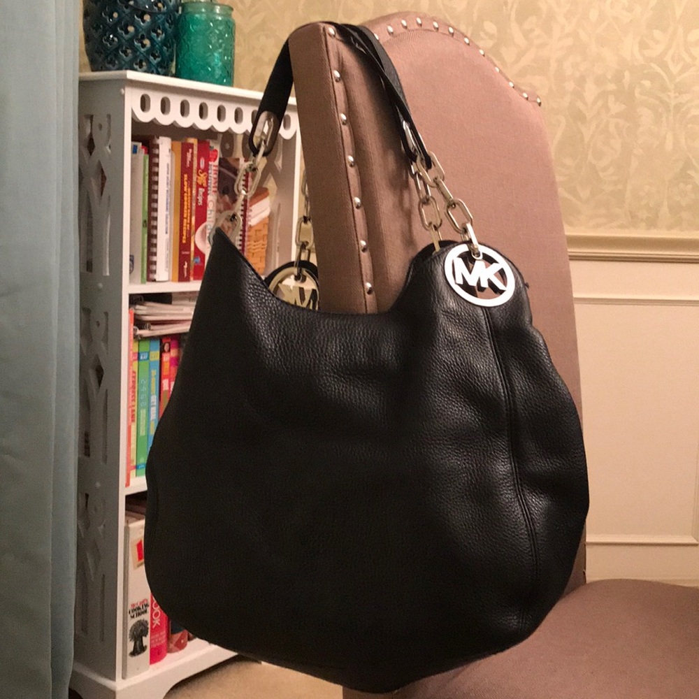 Michael Kors fulton pebble leather hobo